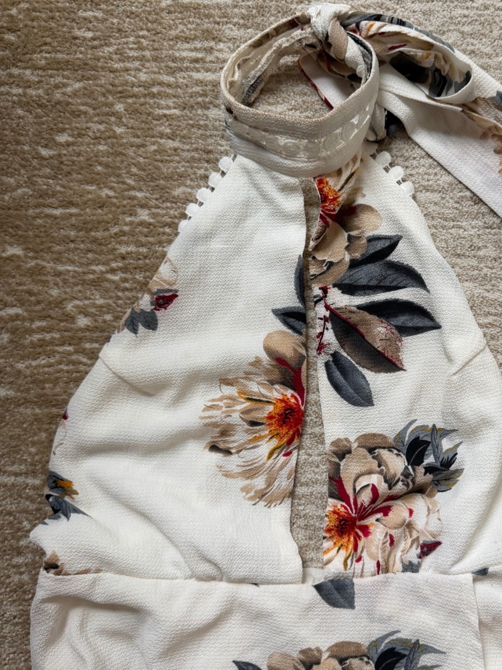 Striking Floral High-low Dress